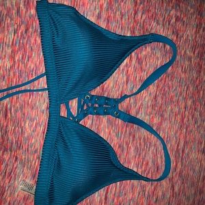 PINK blue bikini top